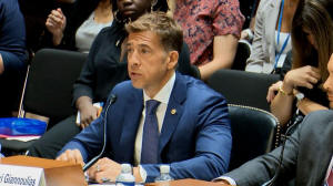 TCS Illinois Secretary of State Alexi Giannoulias during a U.S. Senate committee hearing