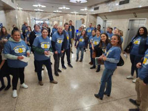 A group of advocates for Illinois' Invest In Kids scholarship program at the capitol in Springfield